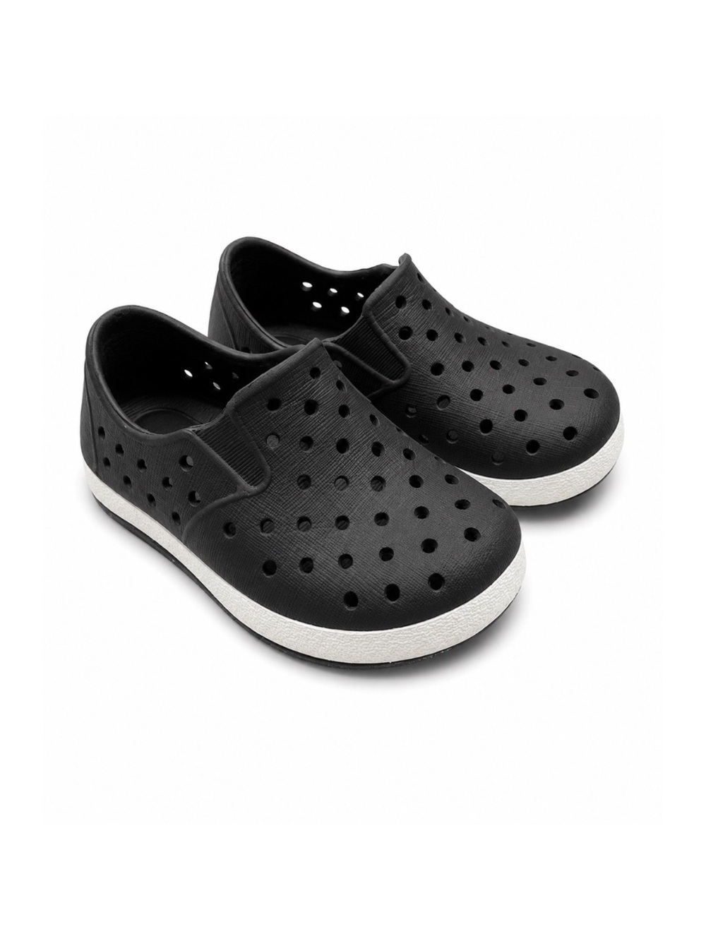 Cat & Jack Black & White Jese Slip-on Perforated Water Shoes Size 5